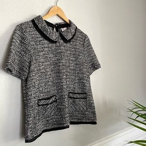 Black and white tweed top by 9-h15 stcl for Anthropology.